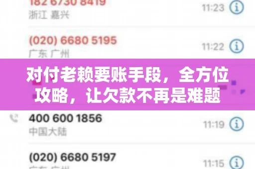 对付老赖要账手段，全方位攻略，让欠款不再是难题