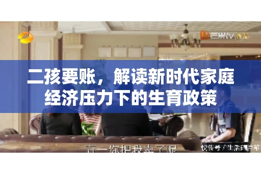 二孩要账，解读新时代家庭经济压力下的生育政策