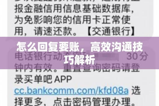怎么回复要账，高效沟通技巧解析