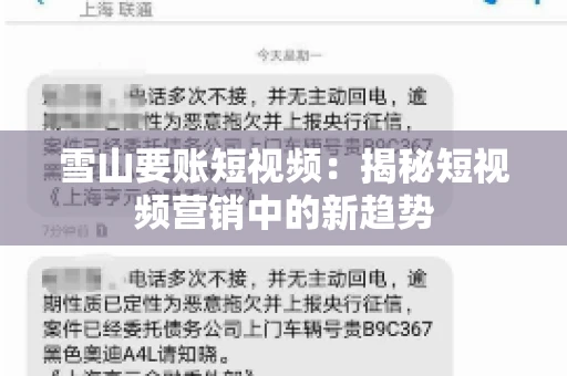 雪山要账短视频：揭秘短视频营销中的新趋势