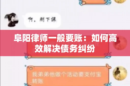 阜阳律师一般要账：如何高效解决债务纠纷