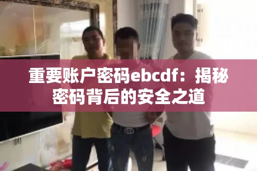 重要账户密码ebcdf：揭秘密码背后的安全之道